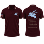 British Parachute Regiment Pegasus Polo Shirt - Service Ends Pride Remains