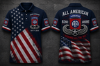 82nd Airborne Elite Polo Shirt - All American Airborne All The Way