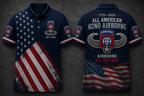 82nd Airborne All American Polo Shirt - 1776-2026 Airborne All The Way