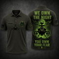 AH-64 Apache We Own The Night Night Stalker Style Polo Shirt