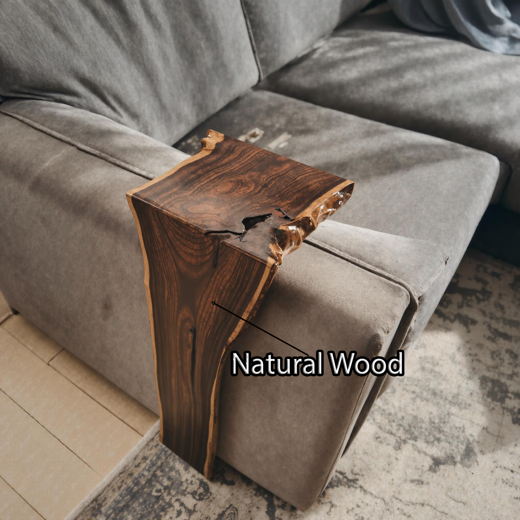 Rustic Farmhouse Sofa Armrest Table For Living Room Furniture ETHCH010