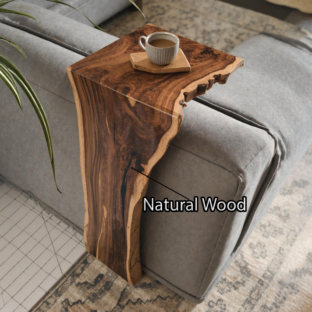 Farmhouse Sofa Armrest Table For Practical Storage And Style ETHCH001