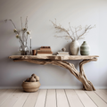 Wood Console Table Rustic Entry Table Home Decor CTHCH-021