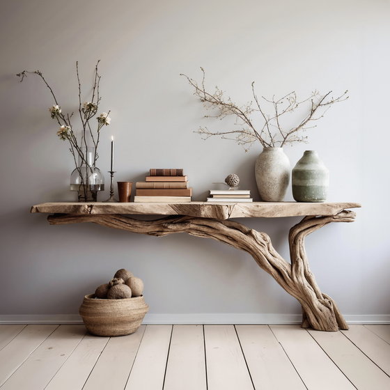 Wood Console Table Rustic Entry Table Home Decor CTHCH-021