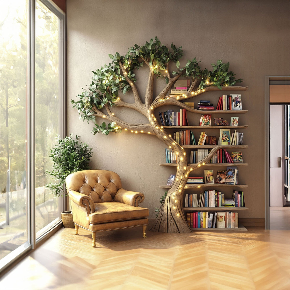 Tree Branch Bookshelf Floating Bookshelf Living Room