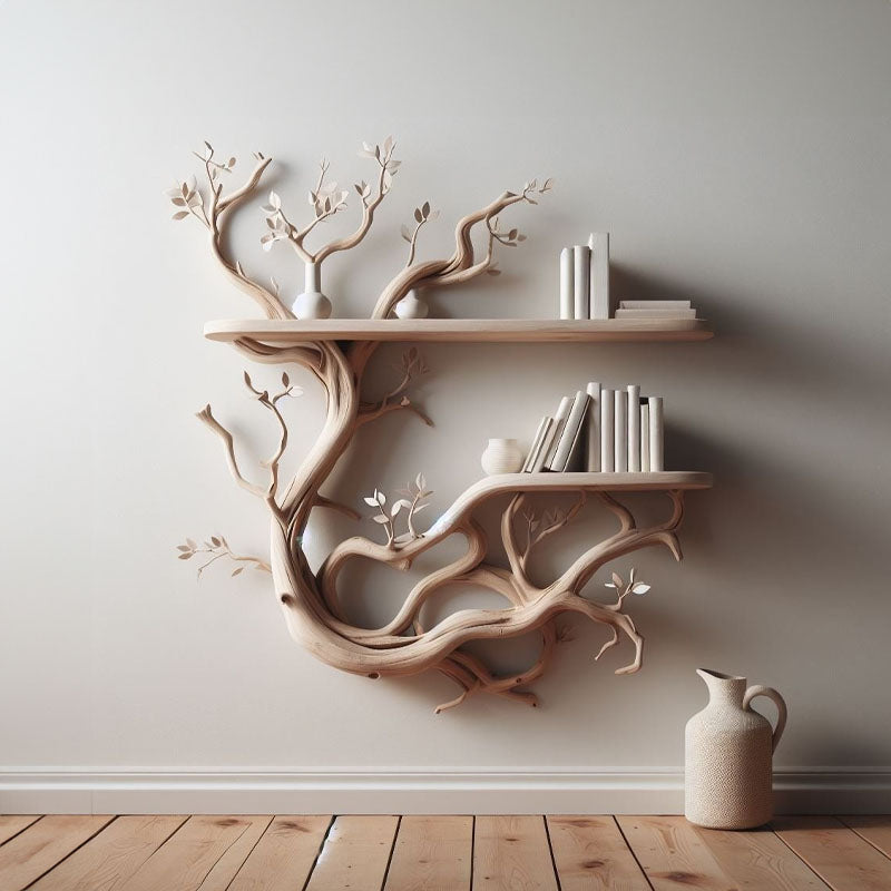 Cozy Tree Branch Driftwood Floating Shelf Wall Mount
