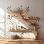 Tree Branch Floating Shelves Montessori Wall Mount Bookshelf