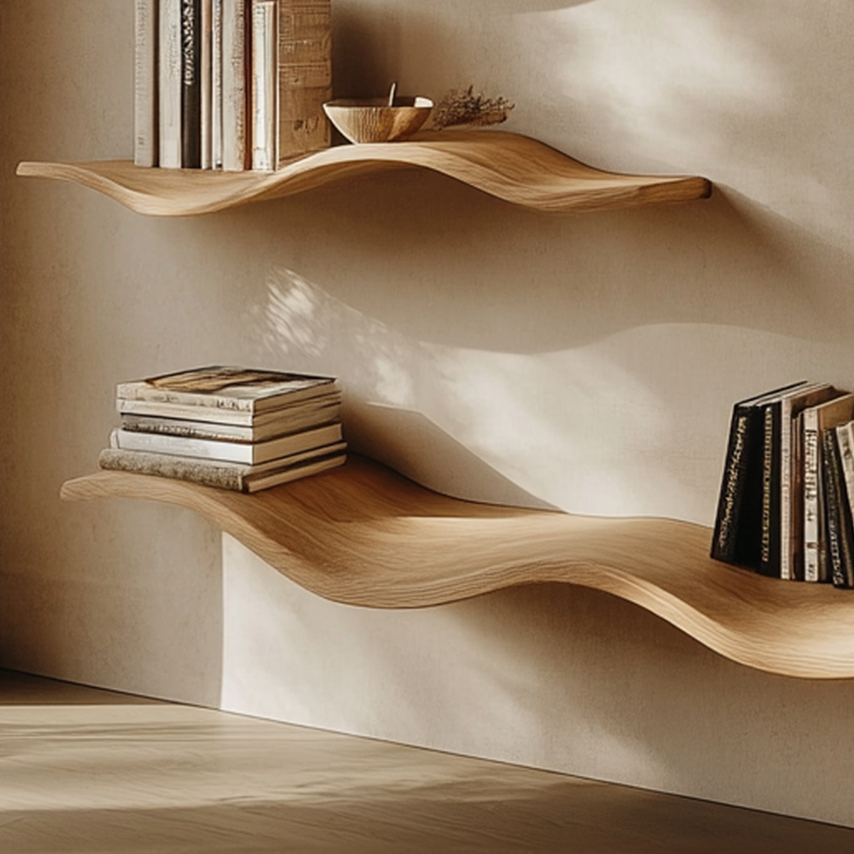 Custom Wood Floating Shelves Living Room New Year Home Decor WFSHCH003