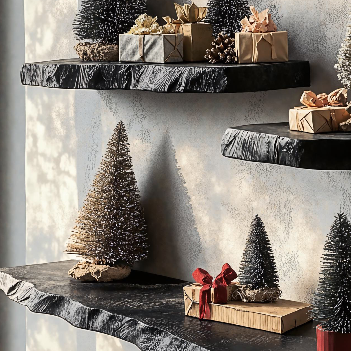 Black Floating Shelf Live Edge Xmas Floating Shelf Plans WFSHCH019
