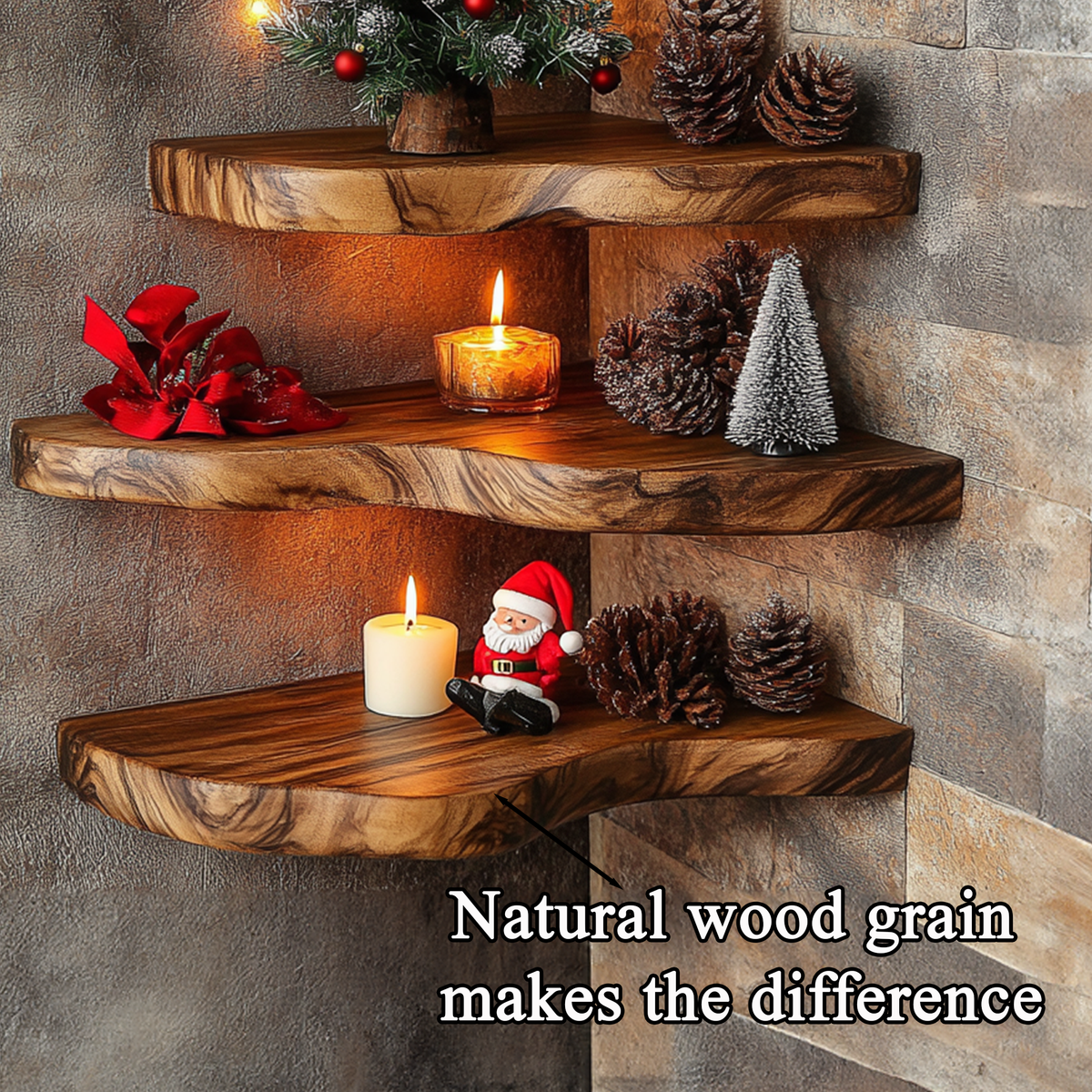 Christmas Floating Corner Wall Shelves Small Floating Shelf CFSHCH011