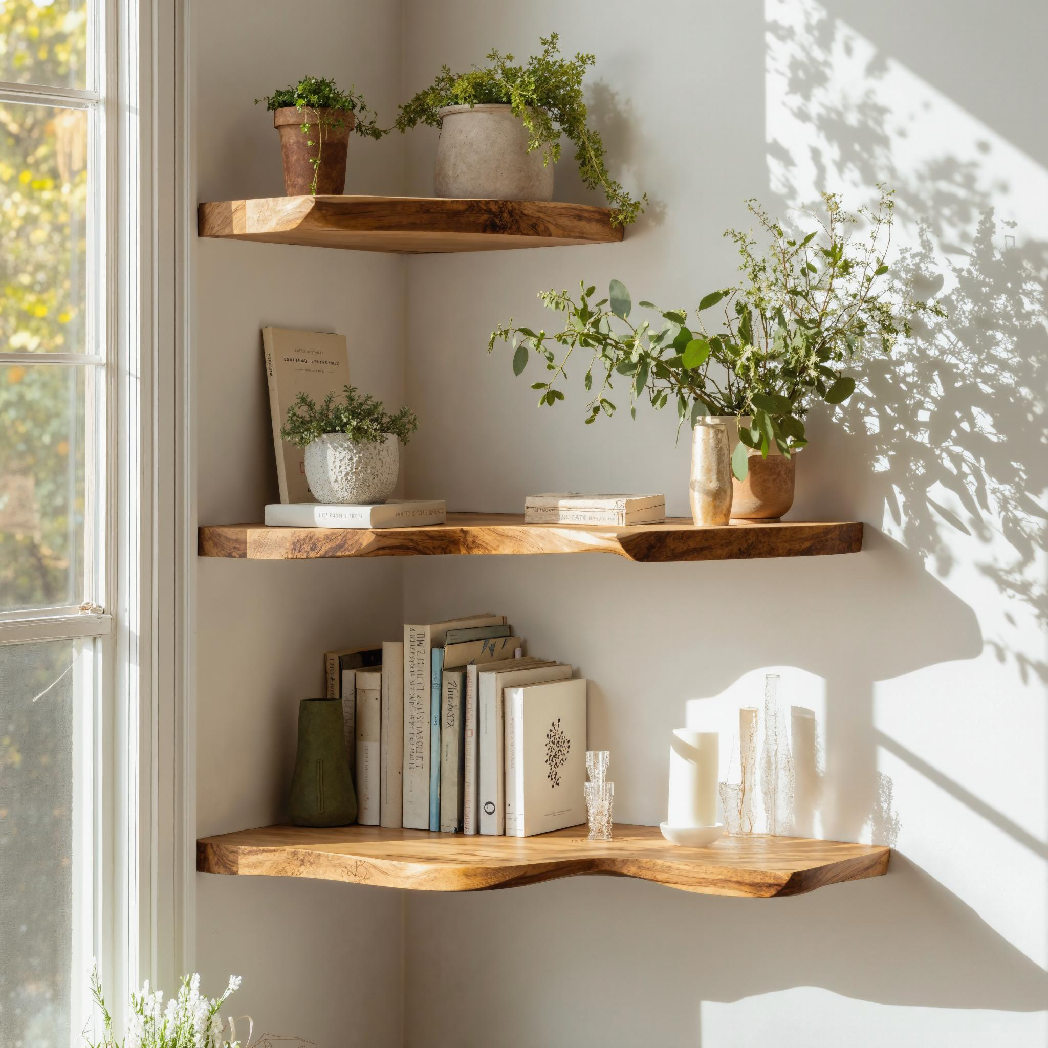 Handcrafted Corner Bookshelf Indoor Design Ideas CFSHCH005