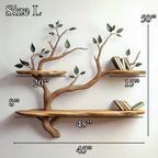 Wood Bookcase Branch Tree Shelf Decor Room