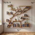 Tree Book Shelf Modern Bookshelf Driftwood Shelf