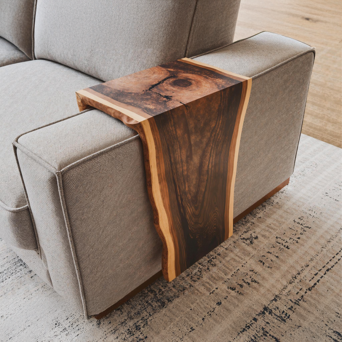 Solid Wood Sofa Armrest Table For Living Room Organization SILDTAR009