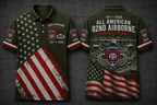 82nd Airborne All American Polo Shirt - 1917-2026 Patriotic Military Gift