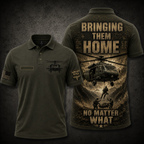 UH-60 Black Hawk Bringing Them Home No Matter What Dustoff Polo Shirt