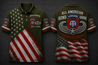 82nd Airborne Elite Polo Shirt - All American Airborne All The Way