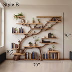 Tree Book Shelf Modern Bookshelf Driftwood Shelf