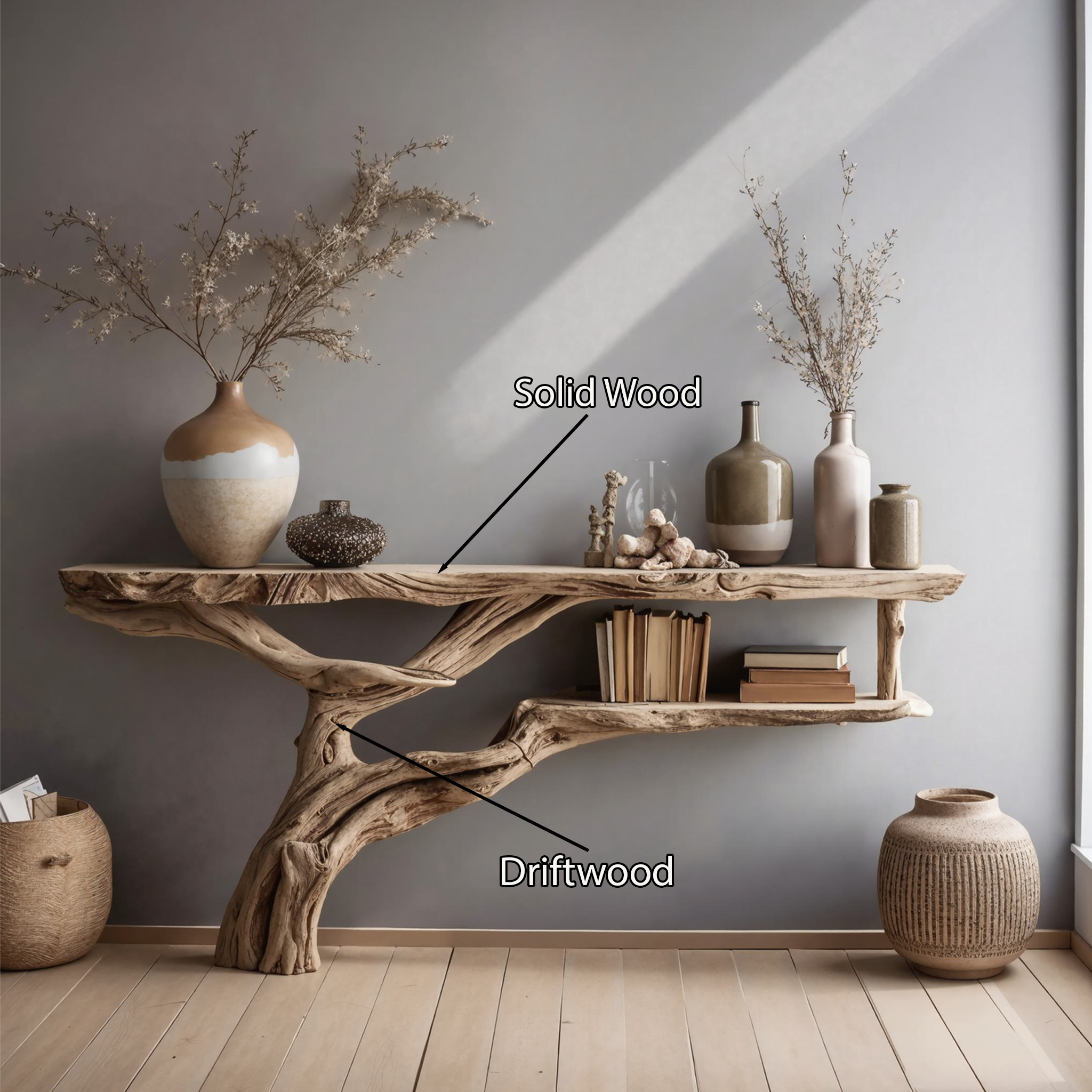 Wood Console Table Hallway Table Farmhouse Decor CTHCH-016