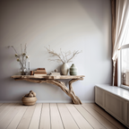 Wood Console Table Rustic Entry Table Home Decor CTHCH-021
