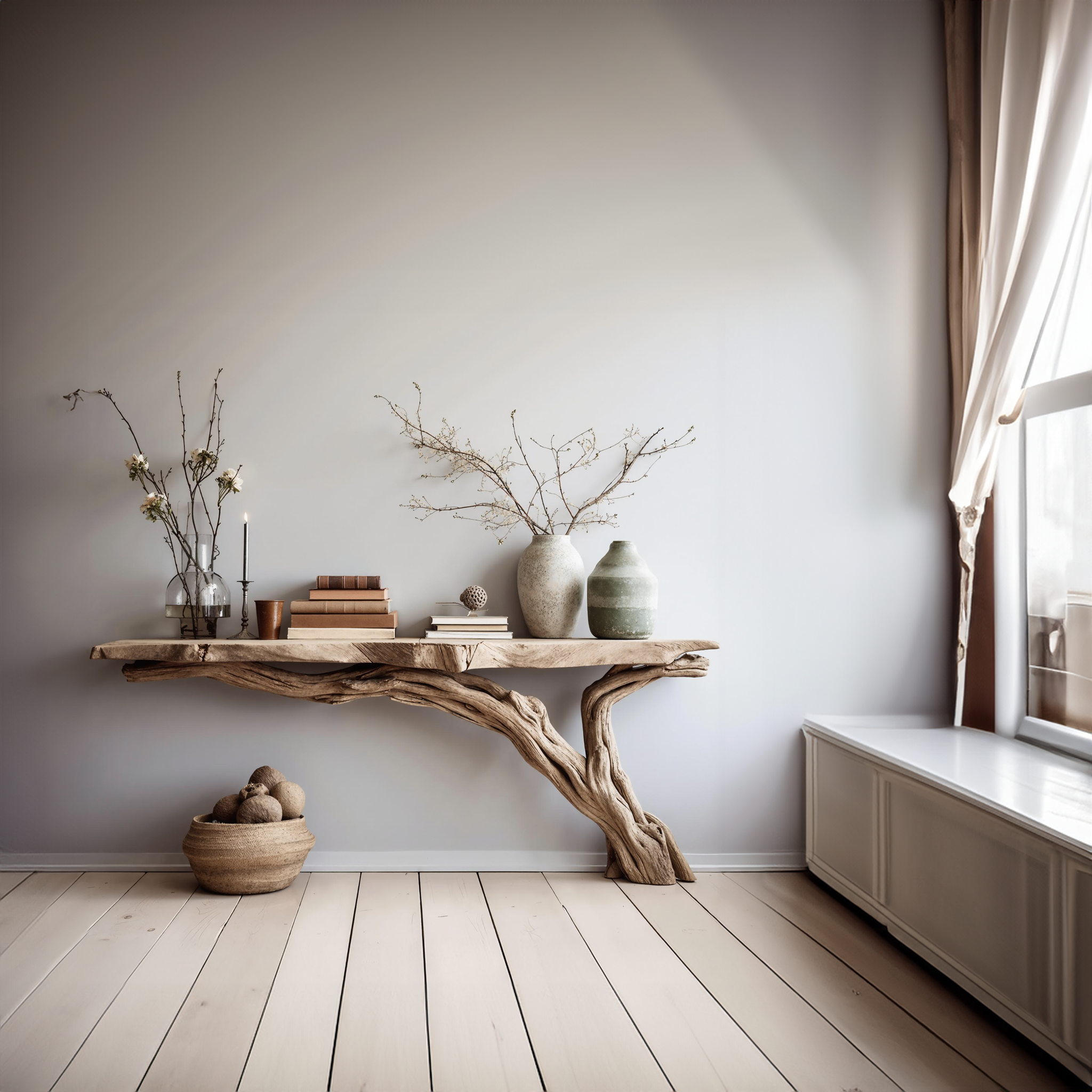 Wood Console Table Rustic Entry Table Home Decor CTHCH-021
