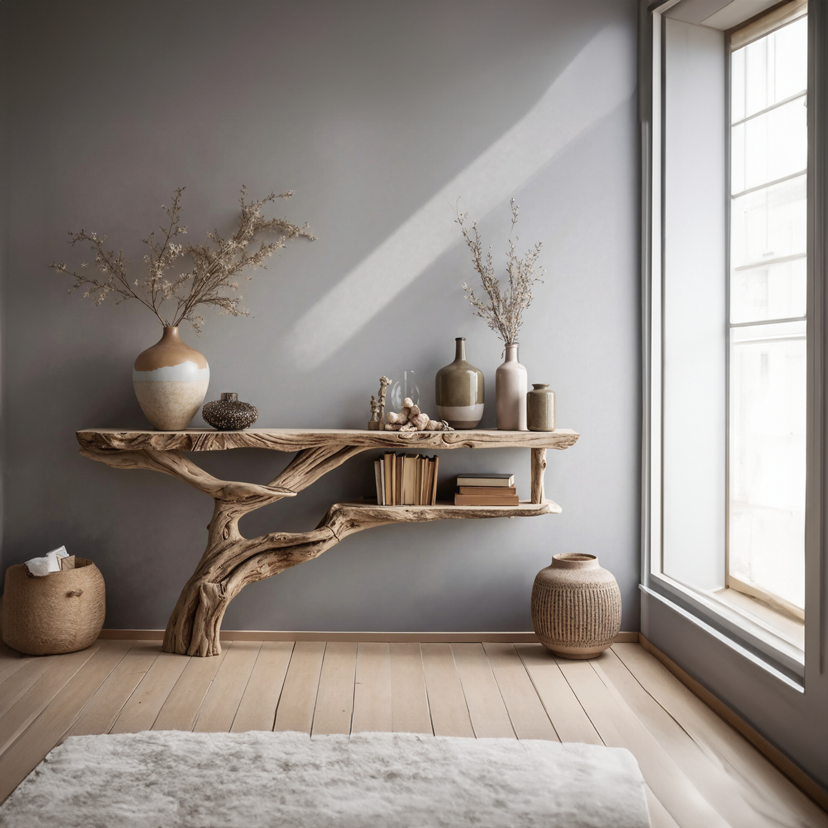 Wood Console Table Hallway Table Farmhouse Decor CTHCH-016