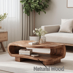Farmhouse Wooden Coffee Table For Entryway Accent CTHCH024