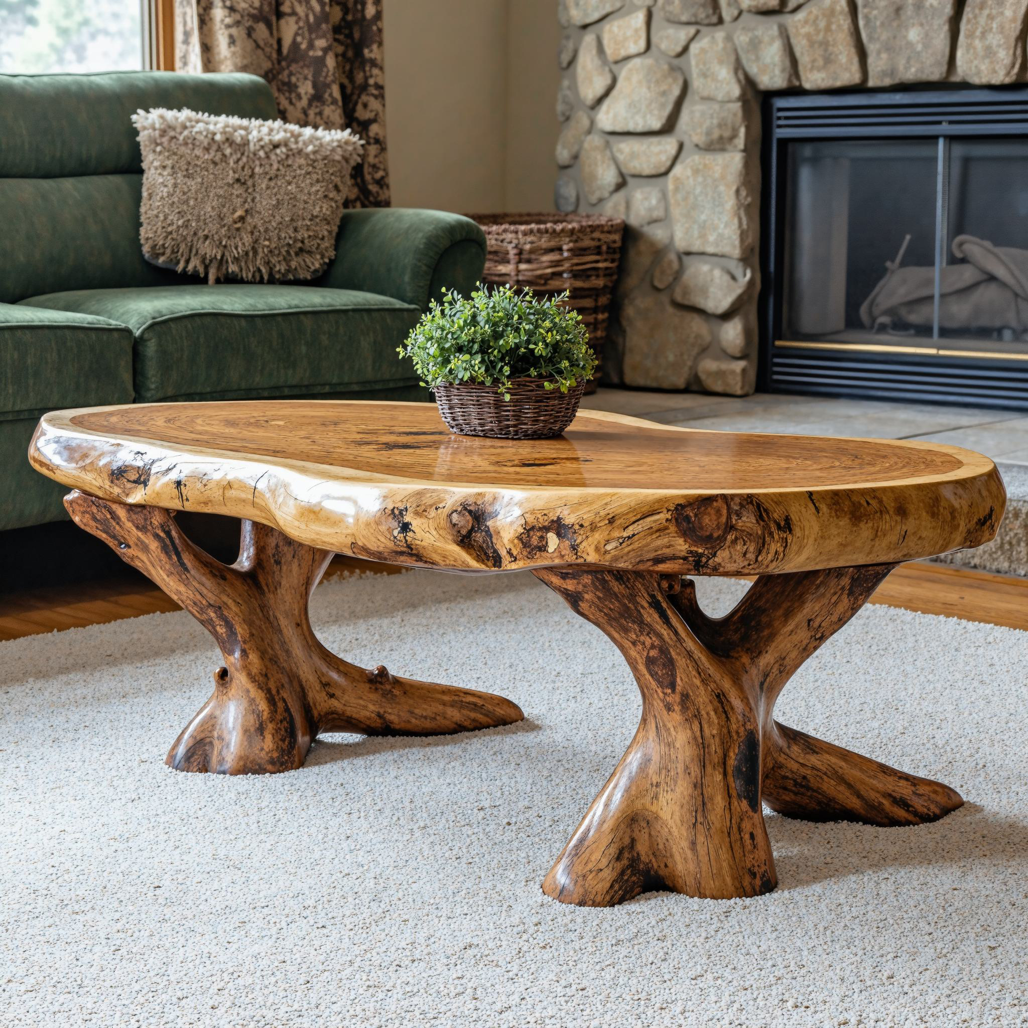 Wood Coffee Table For Living Room Home CTHCH012