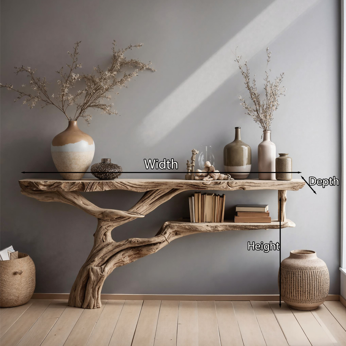 Wood Console Table Hallway Table Farmhouse Decor CTHCH-016