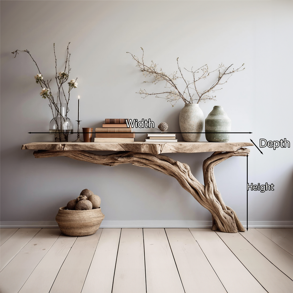 Wood Console Table Rustic Entry Table Home Decor CTHCH-021
