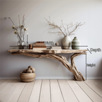 Wood Console Table Rustic Entry Table Home Decor CTHCH-021