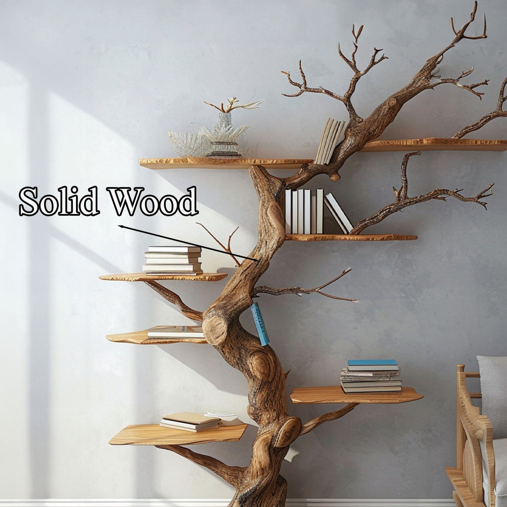 Rustic Tree Branch Floating Shelves Nursery Bookshelf