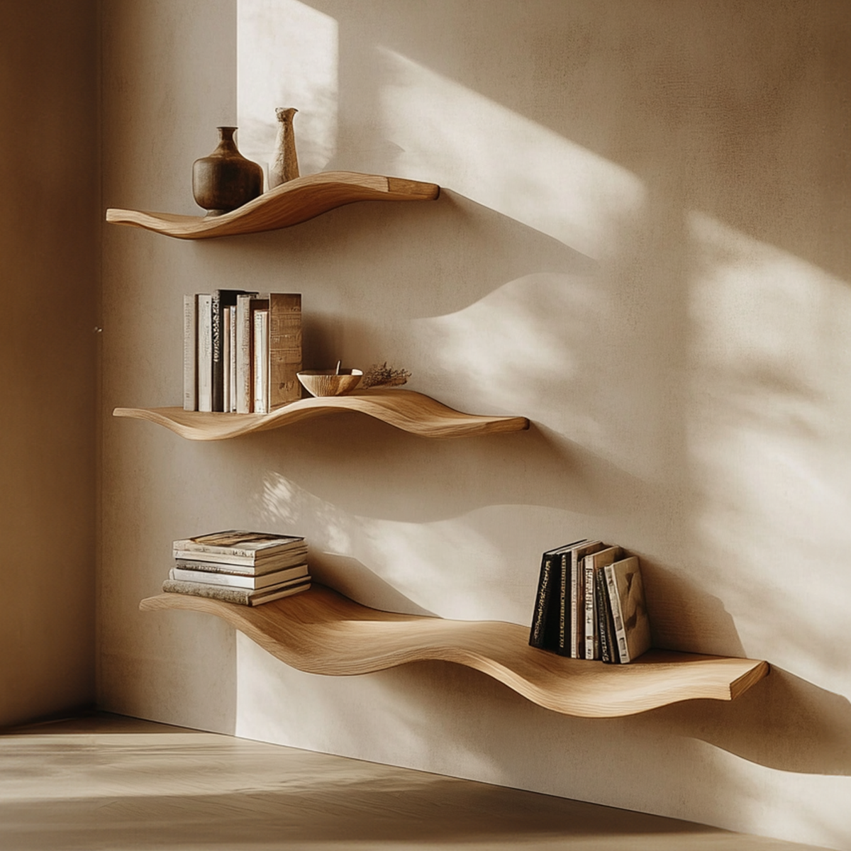 Custom Wood Floating Shelves Living Room New Year Home Decor WFSHCH003