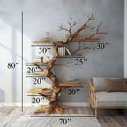 Rustic Tree Branch Floating Shelves Nursery Bookshelf