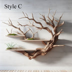 Cozy Tree Branch Driftwood Floating Shelf Wall Mount