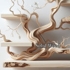Tree Branch Shelf Live Edge Floating Driftwood Shelf