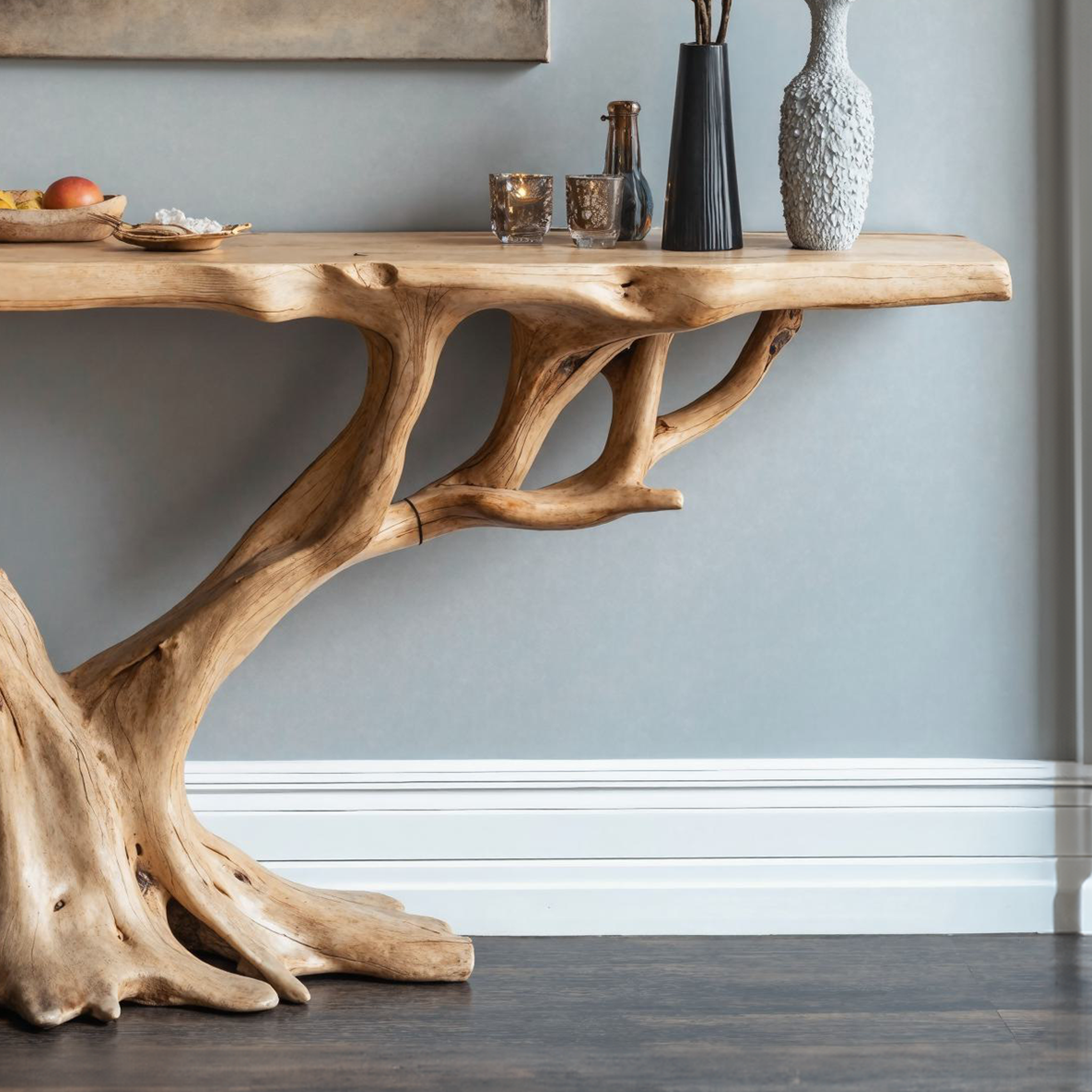 Live Edge Console Table Unique Handcraft CTHCH-010
