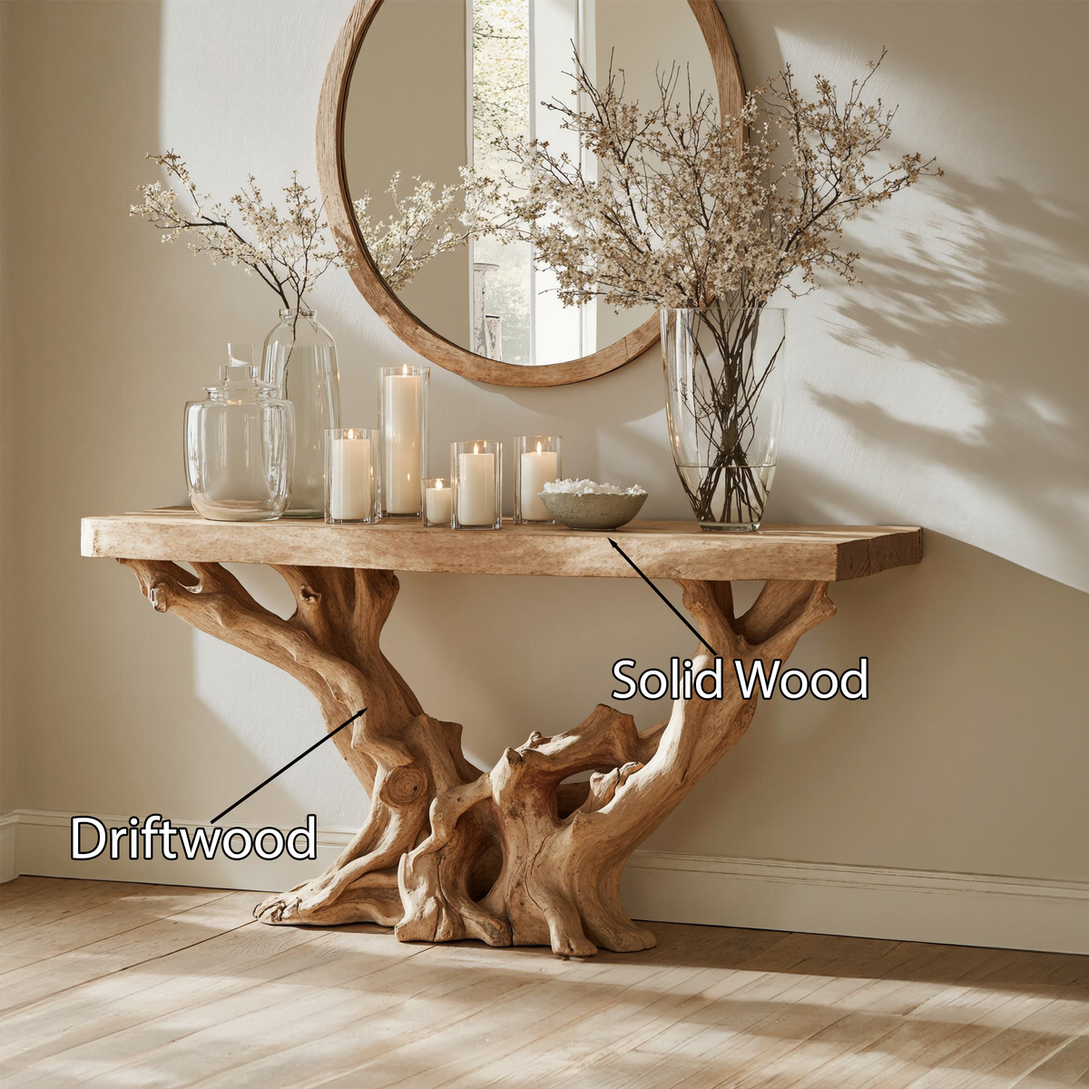 Farmhouse Console Table for Entryway or Living Room CTHCH-002