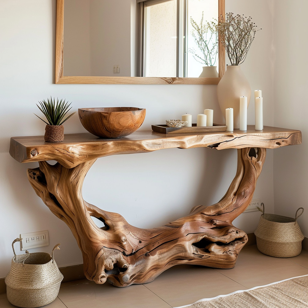 Narrow Console Table Solid Wood CTHCH-018