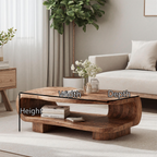 Farmhouse Wooden Coffee Table For Entryway Accent CTHCH024