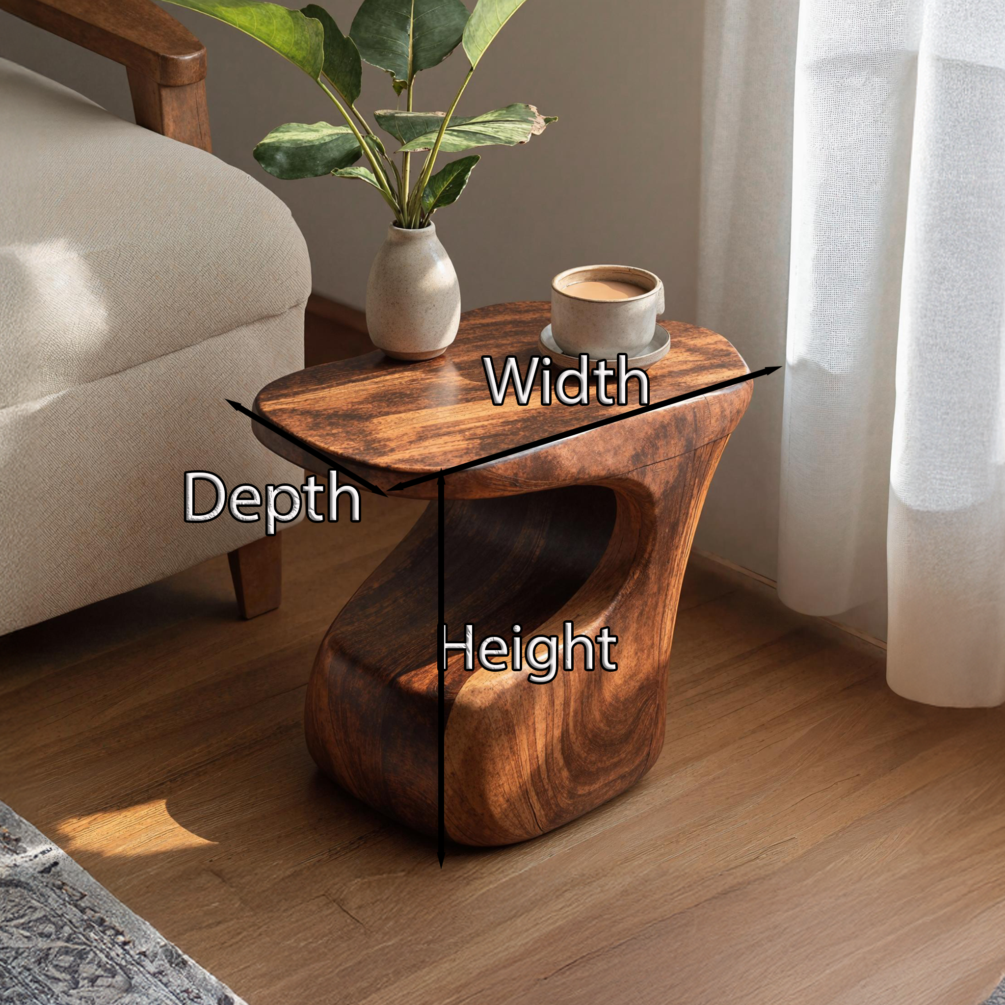 Mid Century Wooden End Table For Stylish Living Room ETHCH014