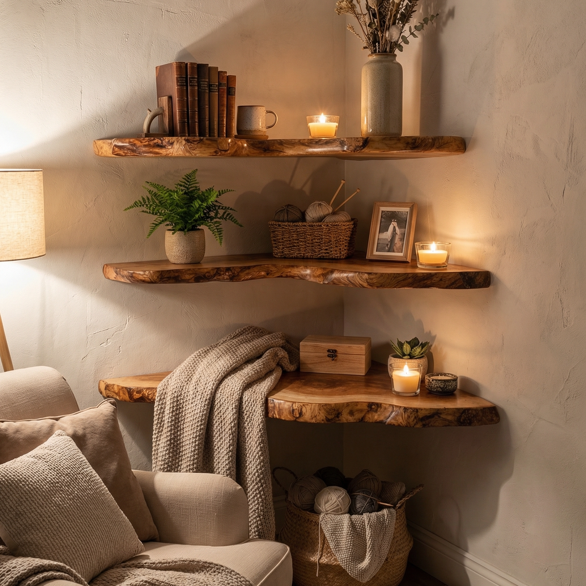 Custome Floating Shelf Corner Book CFSHCH001