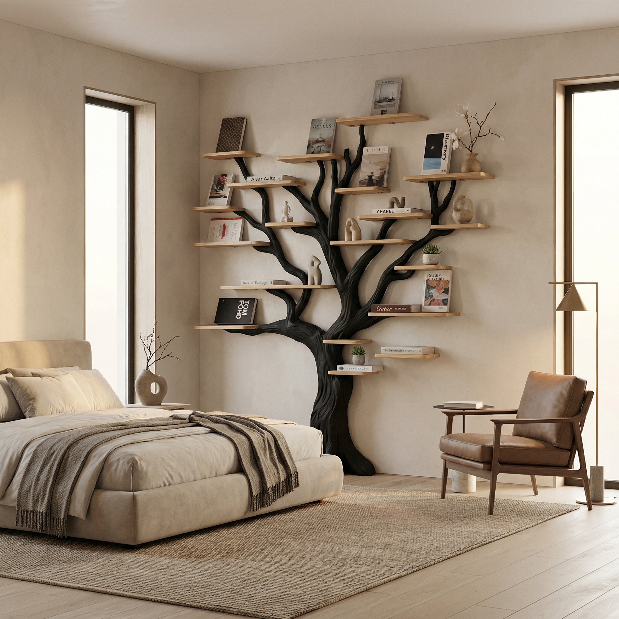 Tree Branch Floating Bookshelf Decor