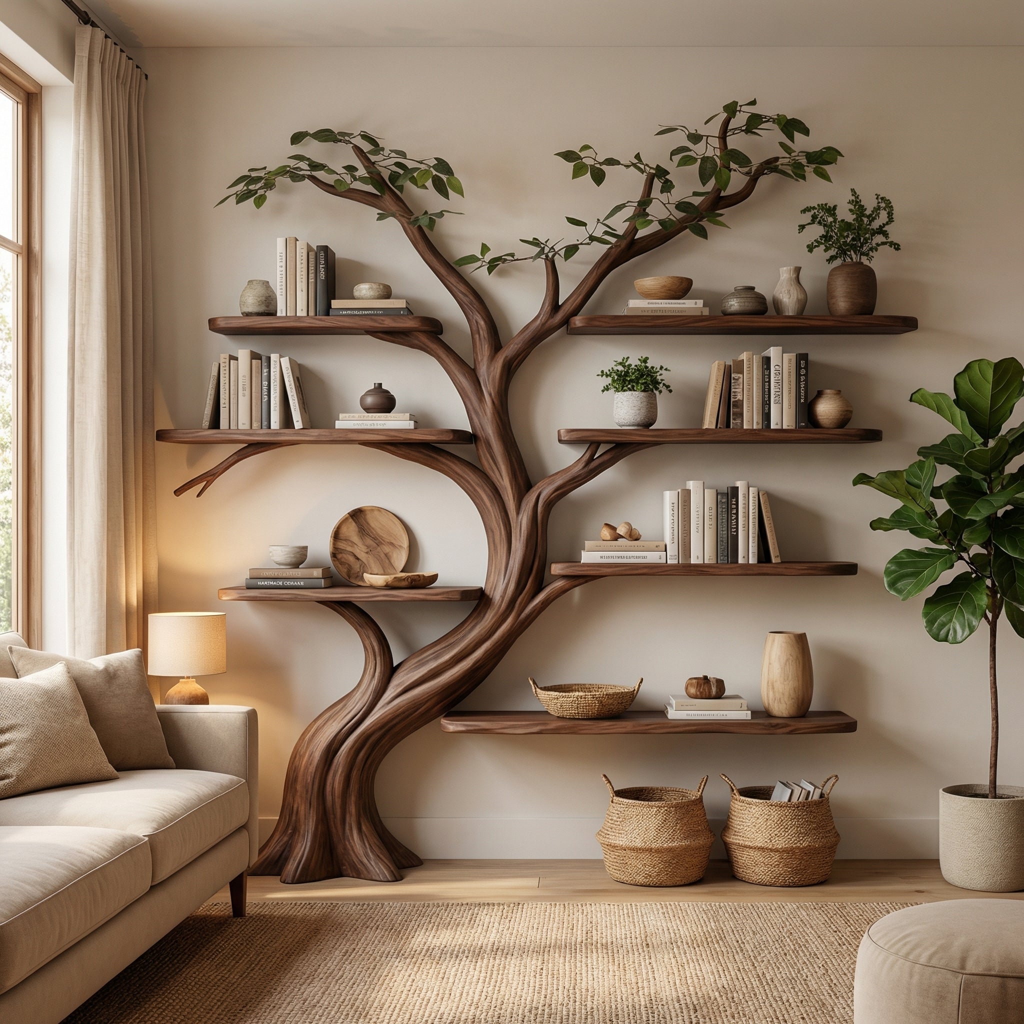 Driftwood Branch Shelf Floating Shelf Wall Mouted