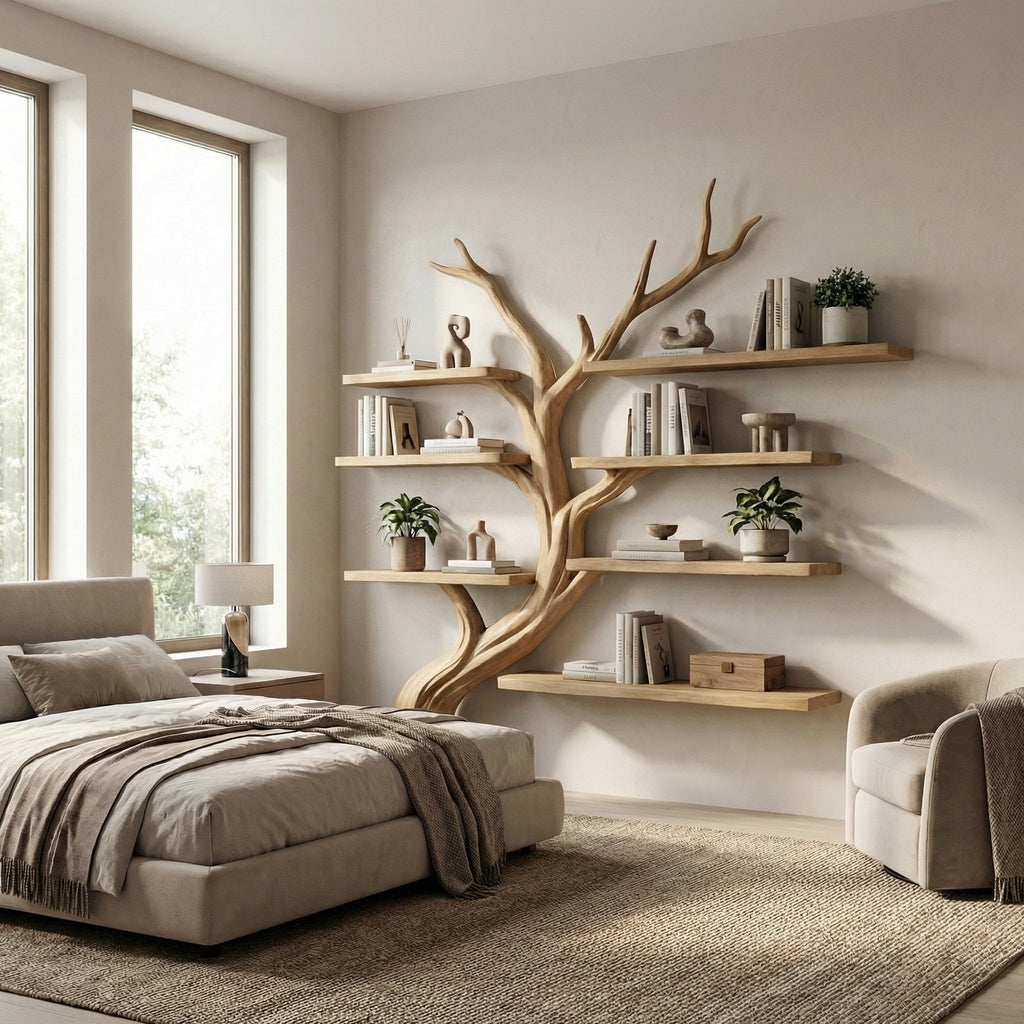 Driftwood Branch Shelf Floating Shelf Wall Mouted