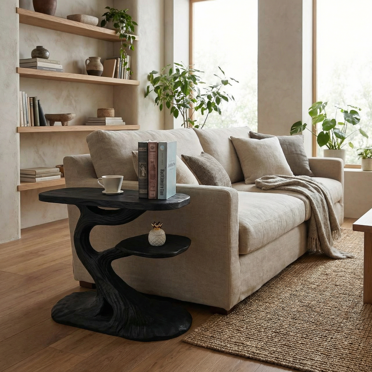 Rustic Tree End Table Living Room ETHCH006