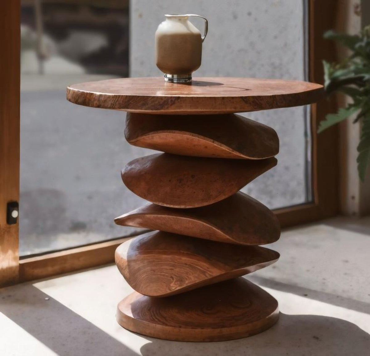 Sculptural Side Table For Living Room Corner Or Balcony ETHCH003