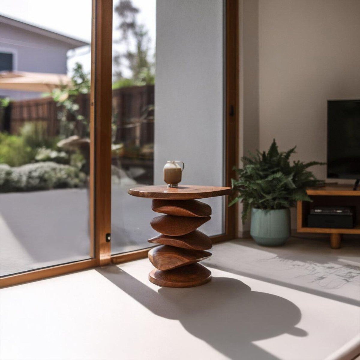 Sculptural Side Table For Living Room Corner Or Balcony ETHCH003