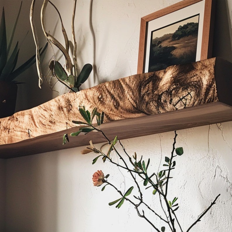 Walnut Floating Shelf Small Floating Shelf WFSHCH009