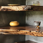 Walnut Live Edge Shelf Custom Shelf WFSHCH014